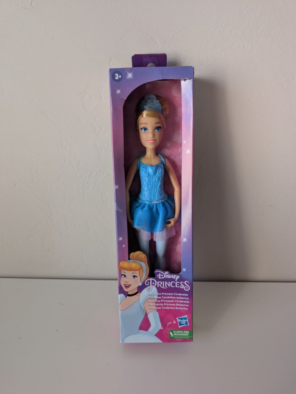 Disney Princess Cinderella Ballet Doll In Blue Dress 3+ By Hasbro